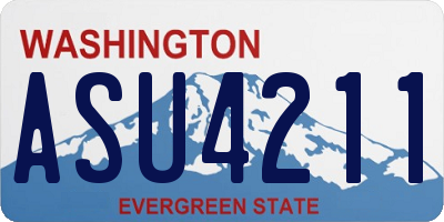 WA license plate ASU4211
