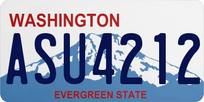 WA license plate ASU4212