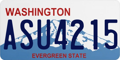 WA license plate ASU4215