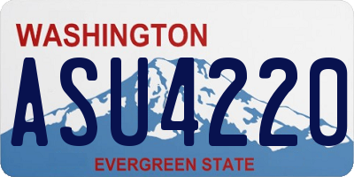 WA license plate ASU4220