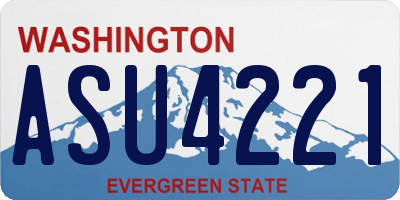 WA license plate ASU4221
