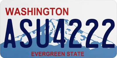 WA license plate ASU4222