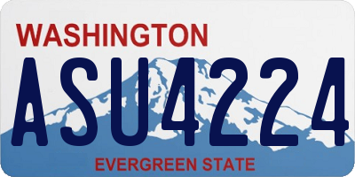 WA license plate ASU4224