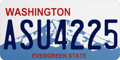 WA license plate ASU4225