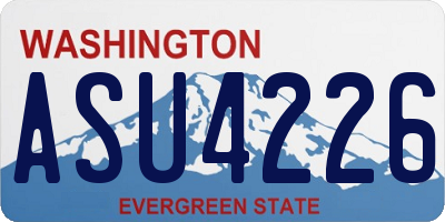 WA license plate ASU4226
