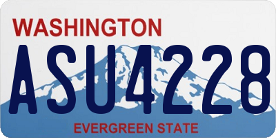 WA license plate ASU4228