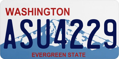 WA license plate ASU4229