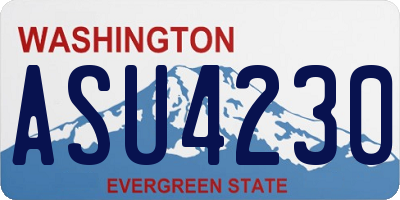 WA license plate ASU4230