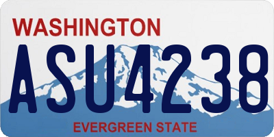WA license plate ASU4238