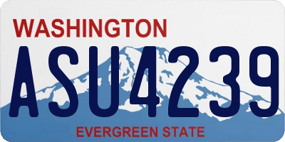 WA license plate ASU4239