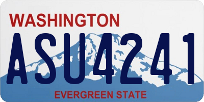 WA license plate ASU4241