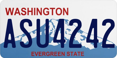WA license plate ASU4242
