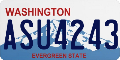 WA license plate ASU4243