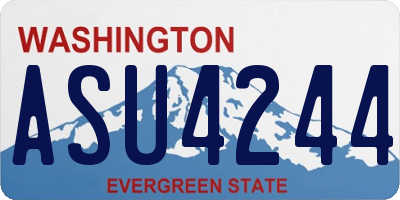 WA license plate ASU4244