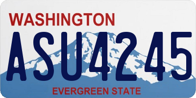 WA license plate ASU4245