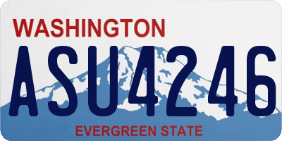 WA license plate ASU4246