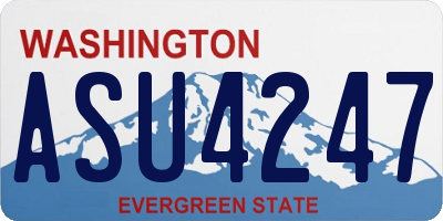 WA license plate ASU4247