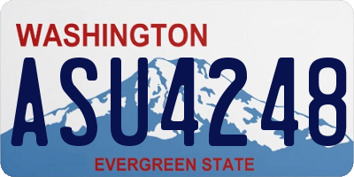 WA license plate ASU4248