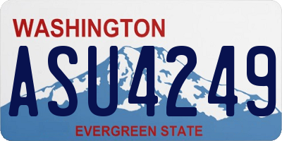 WA license plate ASU4249