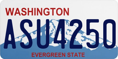 WA license plate ASU4250