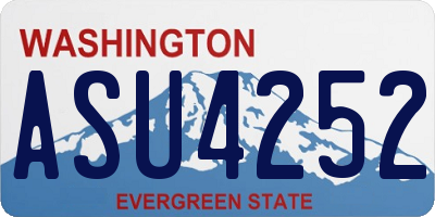 WA license plate ASU4252