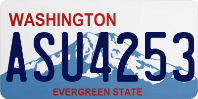 WA license plate ASU4253