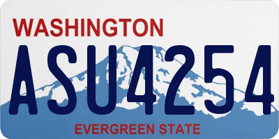 WA license plate ASU4254