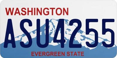WA license plate ASU4255