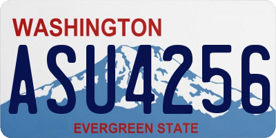 WA license plate ASU4256