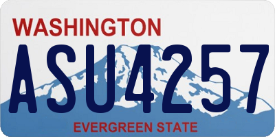 WA license plate ASU4257