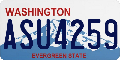 WA license plate ASU4259