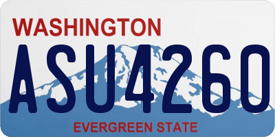 WA license plate ASU4260