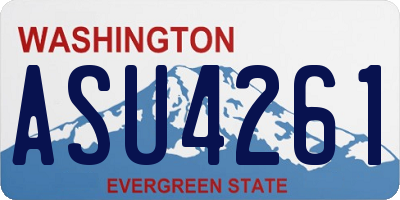 WA license plate ASU4261