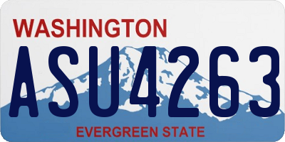 WA license plate ASU4263