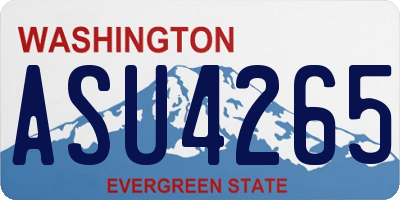 WA license plate ASU4265