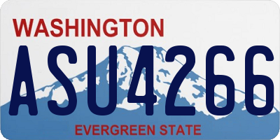 WA license plate ASU4266