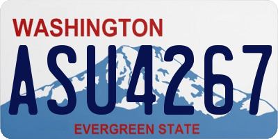 WA license plate ASU4267