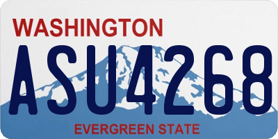 WA license plate ASU4268