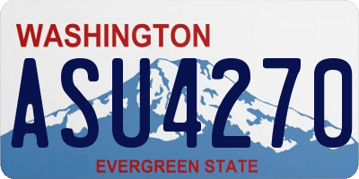 WA license plate ASU4270