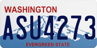 WA license plate ASU4273