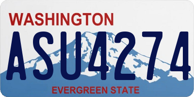WA license plate ASU4274