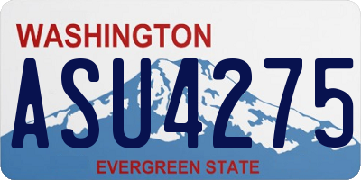 WA license plate ASU4275