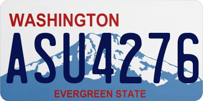 WA license plate ASU4276