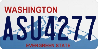 WA license plate ASU4277