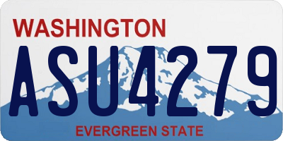WA license plate ASU4279
