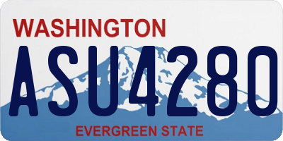 WA license plate ASU4280