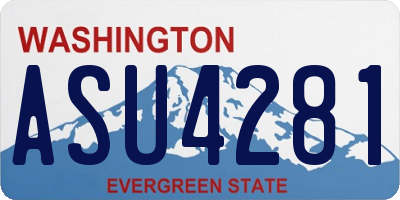 WA license plate ASU4281