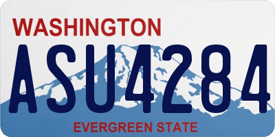 WA license plate ASU4284