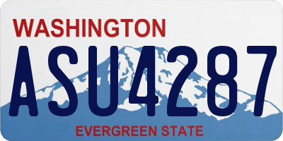 WA license plate ASU4287
