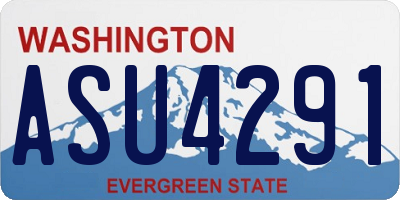 WA license plate ASU4291